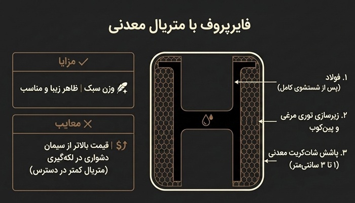 پوشش ضد حریق فایرپروف Fireproof چیست؟ 9 فایرپروف با متریال معدنی