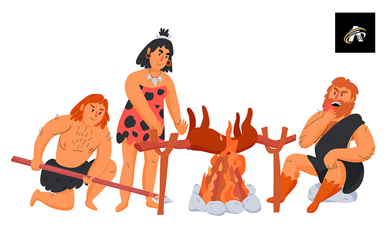 The discovery of fire by early man