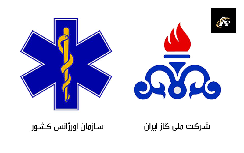 Logo of gas company and emergency organization
