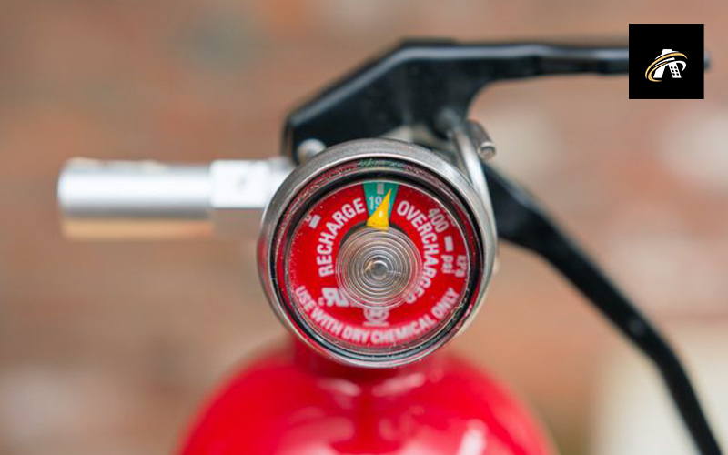 Fire extinguisher pressure gauge