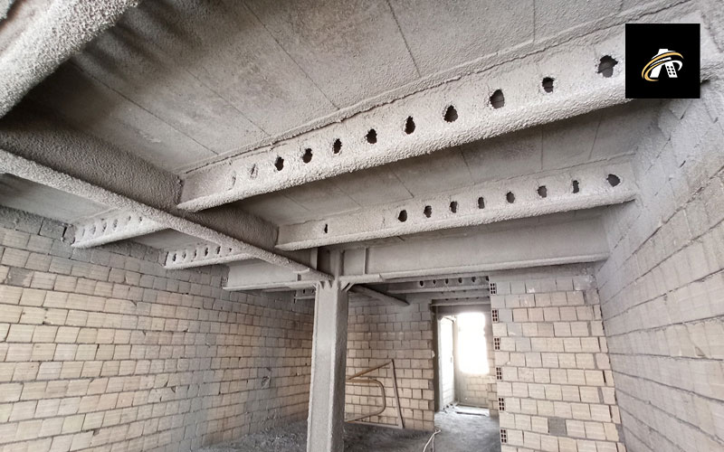 Implementation of fireproof coating of cement base